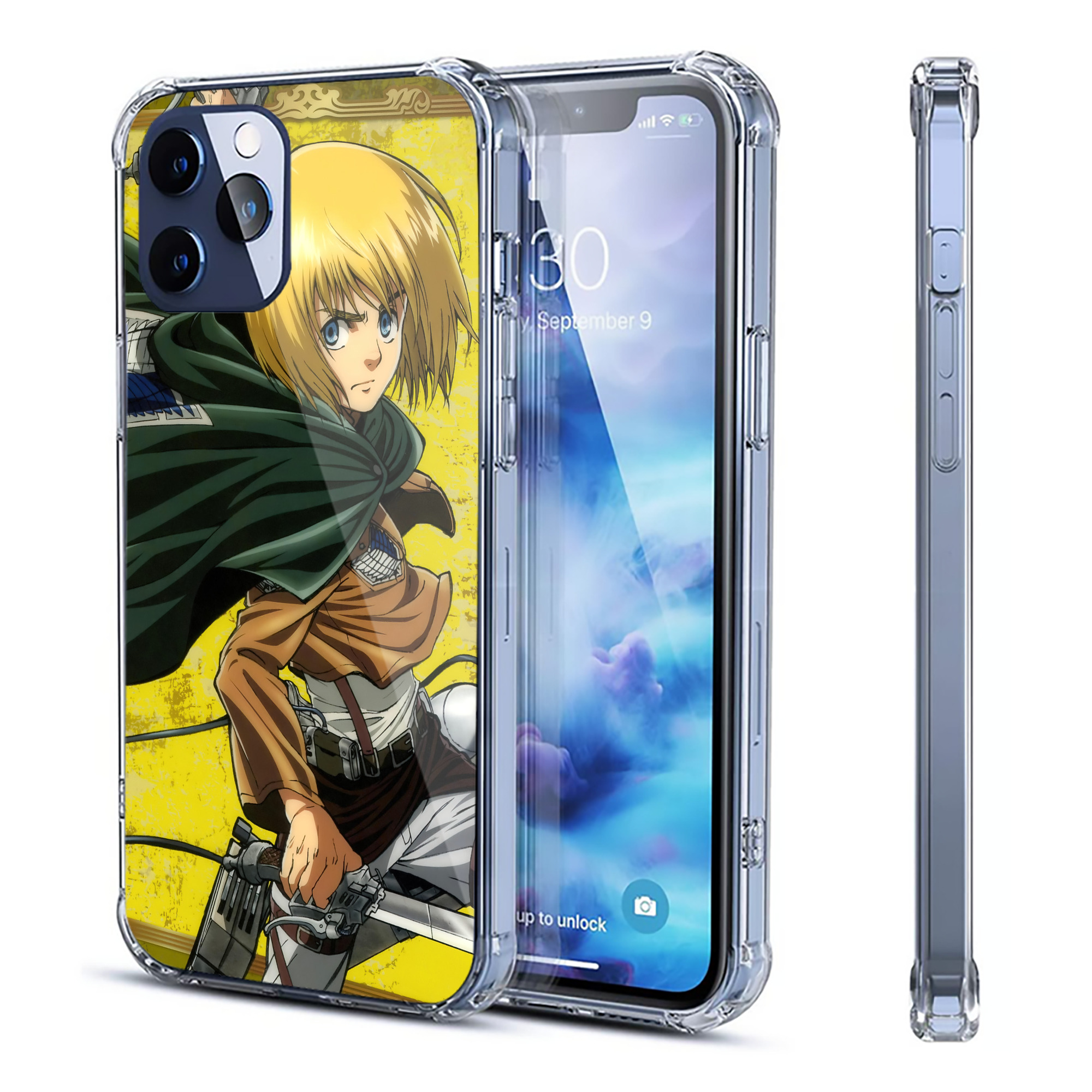 （画像用） 進撃の巨人 Attack on Titan 【iPhone 12シリーズ対応】透明スマホケース（クリアソフトケース）